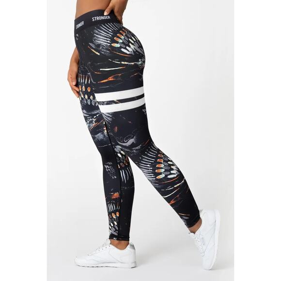 STRONGER Voodoo SET Medium Support Sports Bra & Mid Waist Leggings Sz Medium - Picture 8 of 14